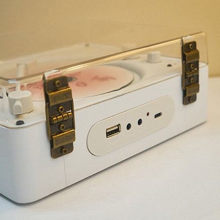 Retro CD Player with Speakers and USB Port