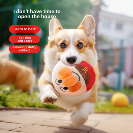 Interactive Dog Toys, Plush Dog Toy with Voice Recording and Music