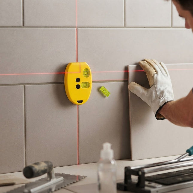 Laser Level for Wall and Floor, Cross Line Laser Level for Tile, Laser Alignment Tool with 90 Degree Beams