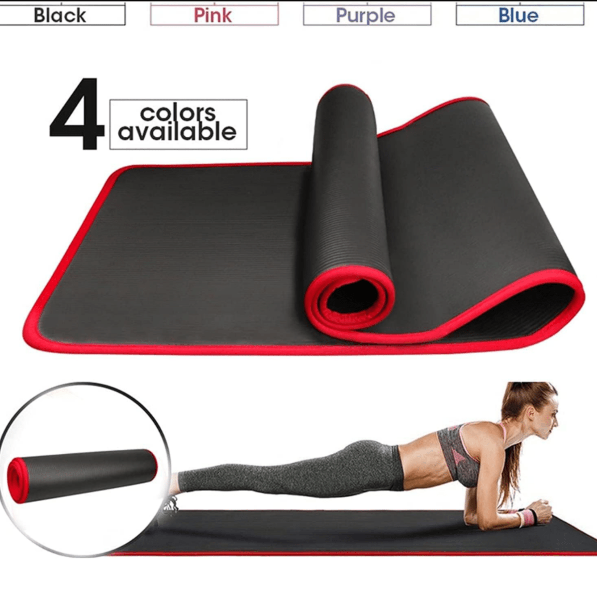 ZenFlex | Extra Thick Yoga Mat with Anti-Slip Surface | Eco-Friendly Design for Joint Protection 4