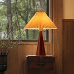 ZenithWood | Elegant Minimalist Wooden Fabric LED Table Lamp 4