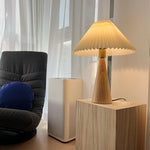 ZenithWood | Elegant Minimalist Wooden Fabric LED Table Lamp 8