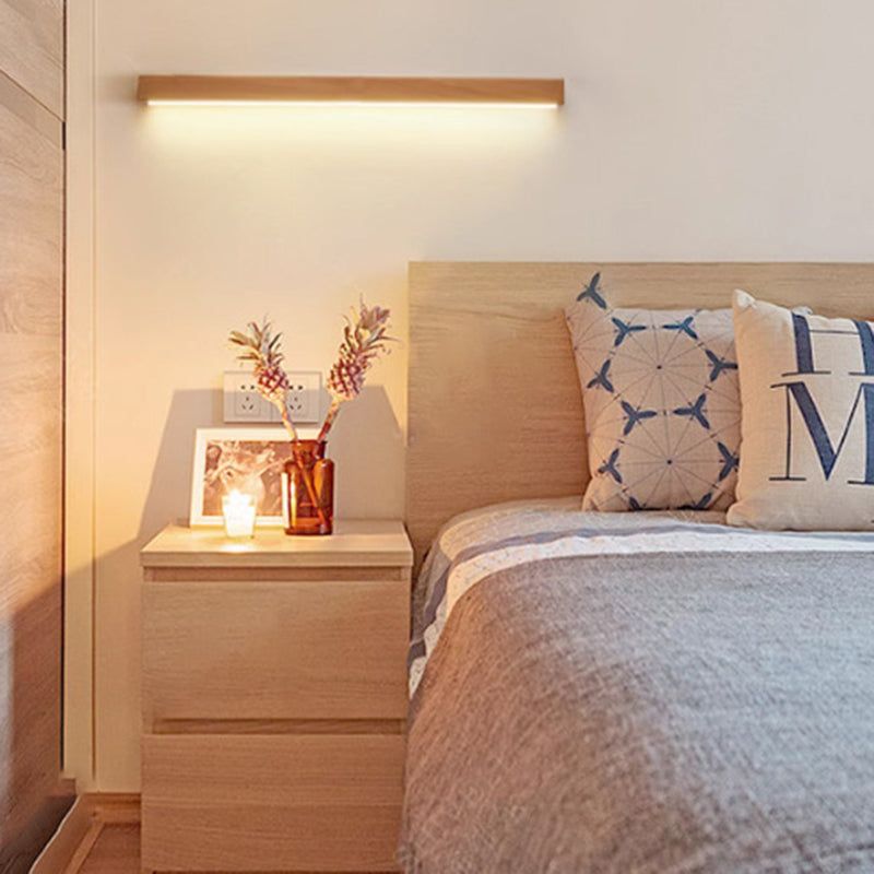 ZenithWood | Elegant Modern Solid Wood LED Wall Sconce Light 0