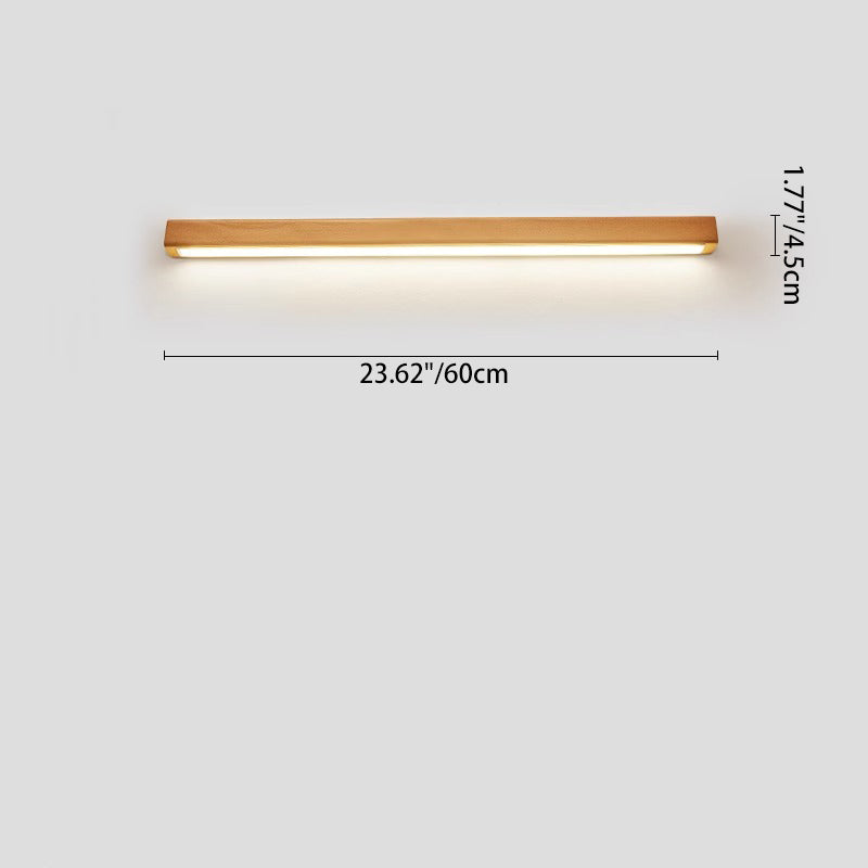 ZenithWood | Elegant Modern Solid Wood LED Wall Sconce Light 4