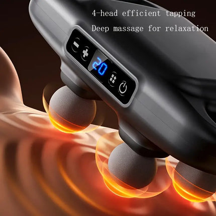 Deep Tissue Massage Gun, Handheld Percussion Massager with 4 Massage Heads – image 4