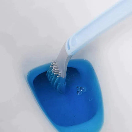 Wall Mounted Toilet Bowl Brush No Drill, Silicone Toilet Brush and Holder Set – image 7
