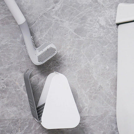 Under Rim Toilet Cleaning Brush, Wall Mounted Toilet Bowl Brush No Drill – image 8