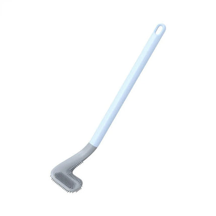 Silicone Toilet Brush and Holder Set, Wall Mounted Toilet Bowl Brush No Drill, Under Rim Toilet Cleaning Brush