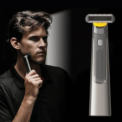 Cordless Electric Shaver, Beard Trimmer with LED Light, Body Hair Trimmer for Sideburns, Rechargeable Electric Razor