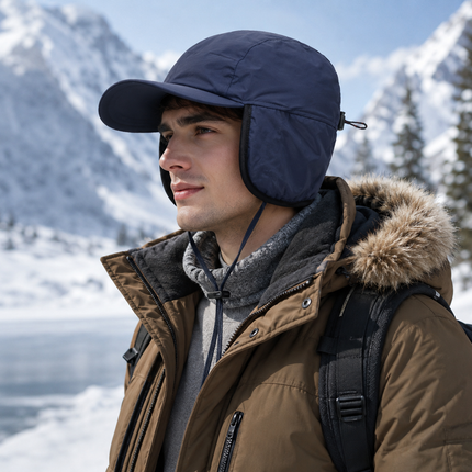 Winter Bomber Hat with Ear Flaps for Men and Women, Fleece Lined Water Repellent Trapper Hat, 4 Colors