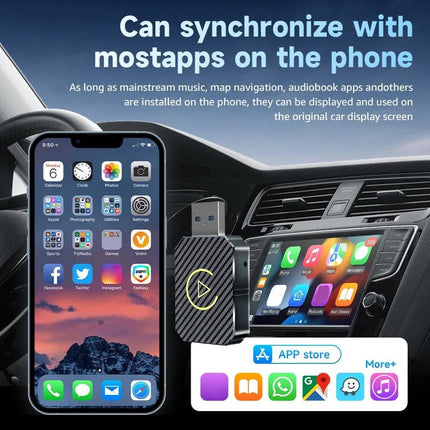 Wireless CarPlay Adapter for iPhone, Apple CarPlay Adapter for Factory Wired Cars