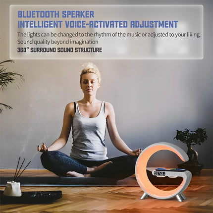 Sunrise Alarm Clock with Wireless Charger, Alarm Clock with Bluetooth Speaker – image 4