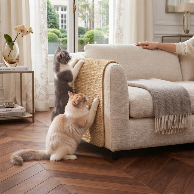 Cat Scratcher Mat, Natural Sisal Cat Scratching Pad, Cat Scratching Board for Wall, Furniture Protector for Cats