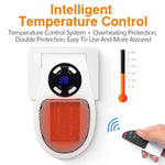 Tuzwa Portable Space Heater – Electric Room Heater with Tip-Over Protection, Overheat Shutoff, Flame-Retardant Housing & Plug-In Design