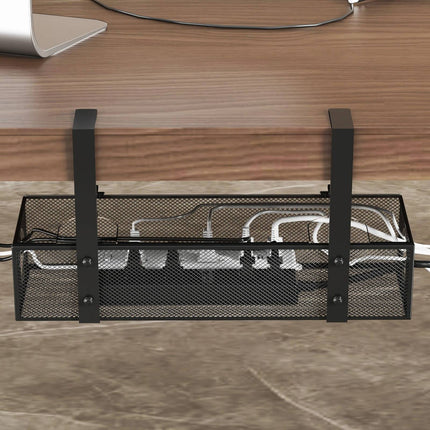 Desk Organizer with Cable Management drawers open, showing partitioned storage