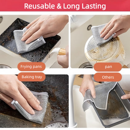 Reusable Cleaning Cloths 20 Pack, Steel Wire Dish Cloth – image 8