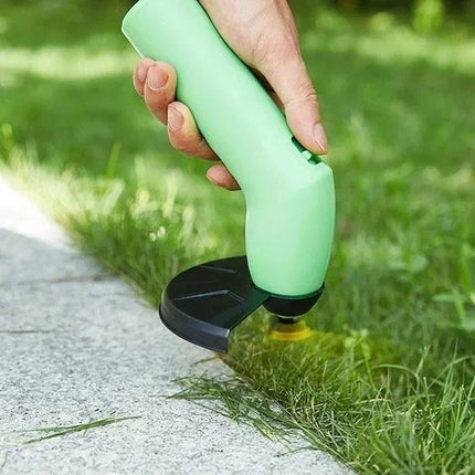 Weed Wacker Cordless Mini Weed Trimmer, Battery Powered Handheld Grass Edger with Extension Pole, Debris Shield and Zip Ties