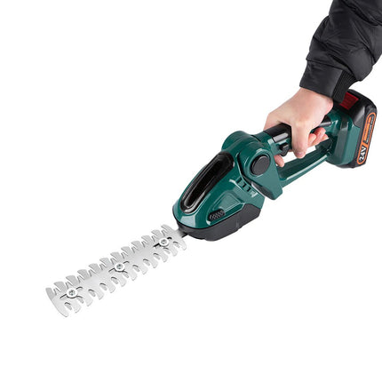 Cordless Hedge Trimmer with 2 Batteries, Grass Trimmer 2 in 1 for Lawn and Garden