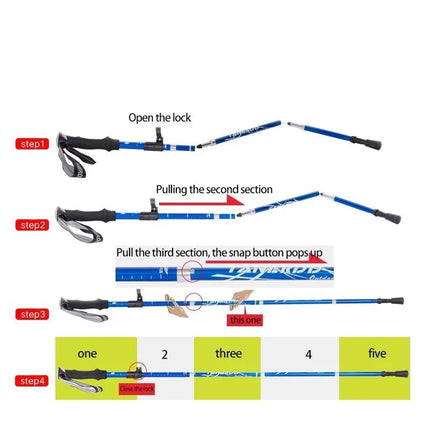 Foldable Trekking Pole, Adjustable Hiking Pole – image 5