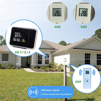 Projection Alarm Clock for Bedroom, Weather Station – image 5
