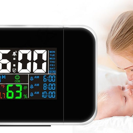 Projection Alarm Clock for Bedroom, Indoor Outdoor Thermometer – image 4