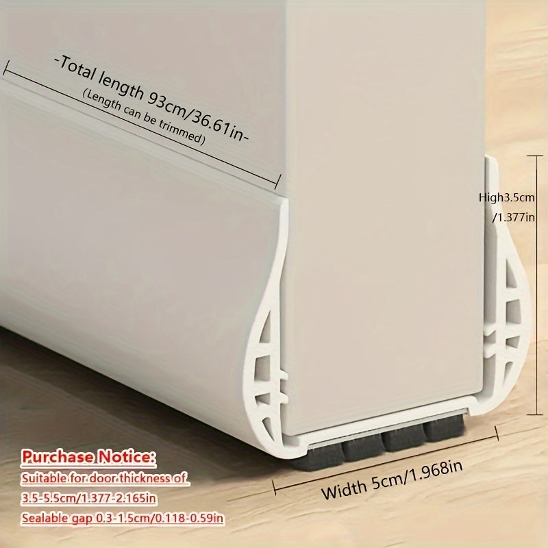 Tuzwa Adjustable Door Draft Stopper – 93cm Under Door Draft Blocker, Noise & Dust Insulation with Foam Filling
