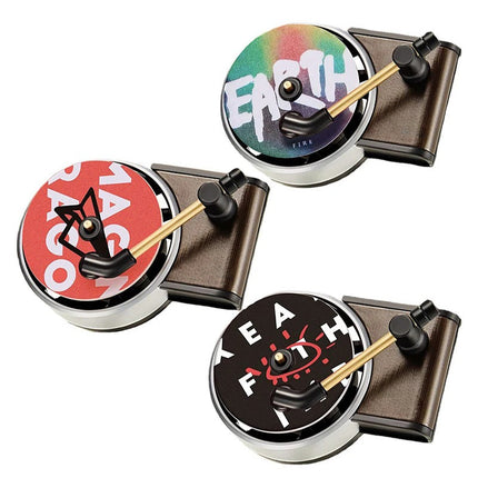 Car Air Freshener, Car Vent Air Freshener with Rotating Vinyl Record Turntable, Retro Aromatherapy Car Diffuser
