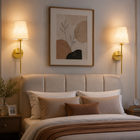 Wall Sconces Set of 2, Battery Operated Wall Sconces with RGB Colors, LED Wall Sconce with Fabric Shade for Bedroom