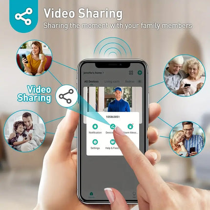 Wireless WiFi video doorbell camera, 1080p HD with 166 degree lens, two way talk, PIR motion alerts and chime