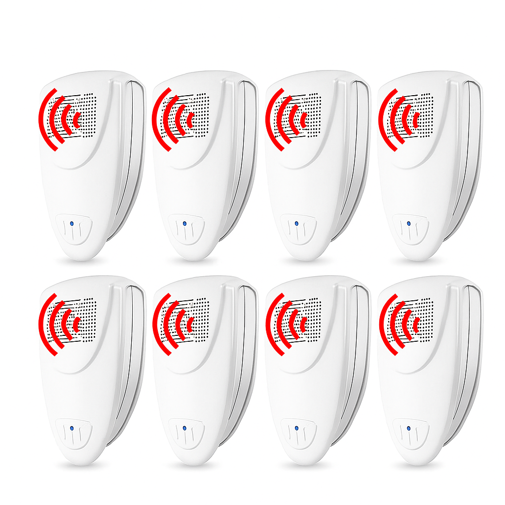 Tuzwa Ultrasonic Pest Repeller Plug-In – 20–65kHz Electronic Pest Deterrent, 215 Sq Ft Coverage, 2W, 100–240V