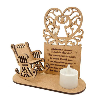 Personalized Christmas Ornament, Remembrance Gift with Rocking Chair and Candle Holder – image 12