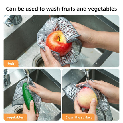 Reusable Cleaning Cloths 20 Pack, Steel Wire Dish Cloth – image 4