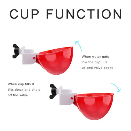 Chicken Waterer Cups 10 Pack, Automatic Chicken Water Cups with Drill – image 10