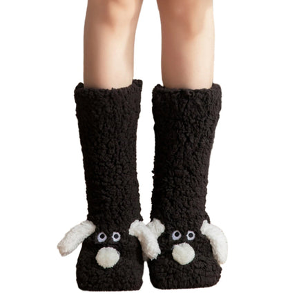 Fuzzy Dog Socks in Black