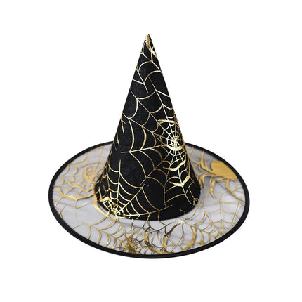 Witch Hats for Adults and Kids, Colorful Spider Web Witch Hat Halloween Costume Accessory – image 8