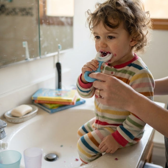 Kids Toothbrush Silicone U Shaped Toothbrush for Ages 2 to 12