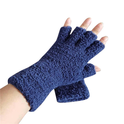 Fingerless Gloves for Women and Men, Womens Winter Gloves with Coral Fleece Lining – image 8