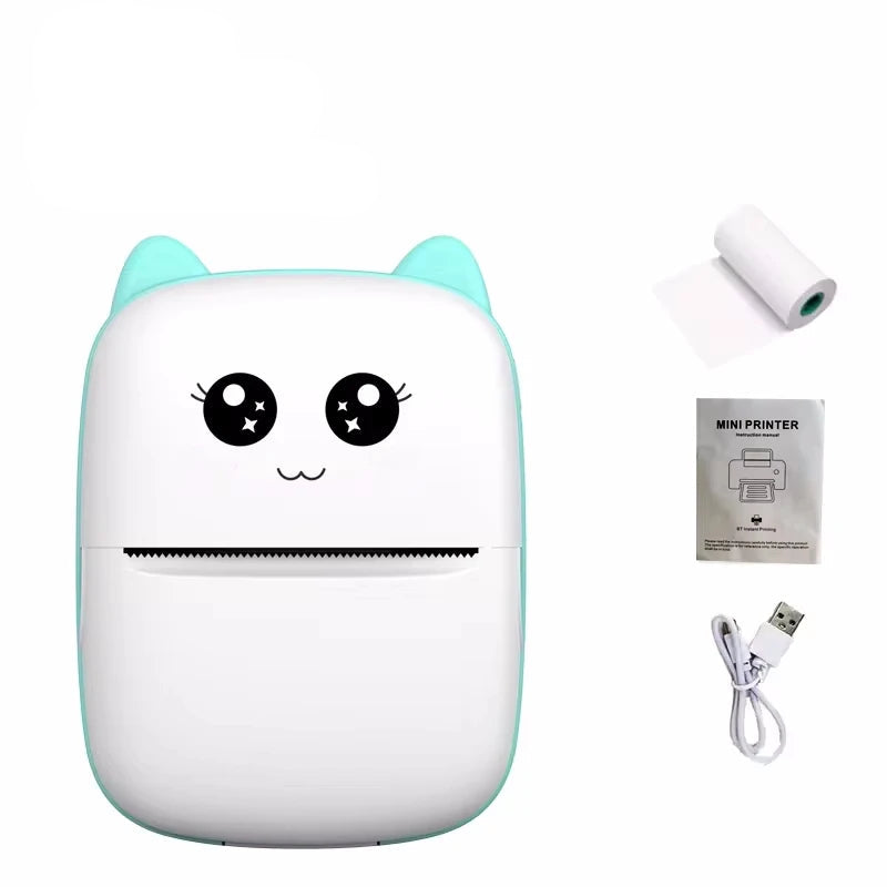 Tuzwa Mini Thermal Label Printer – Bluetooth Inkless Portable Label Maker, 200DPI, Auto-Cutter, iOS & Android