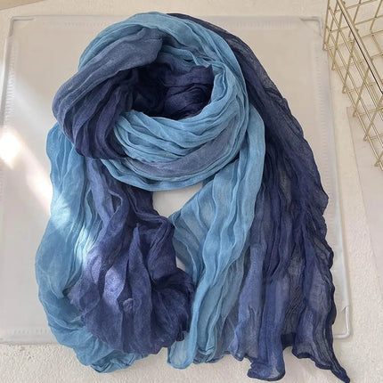 Scarves for Women, Soft Gradient Winter Scarf with Head Wrap Style – image 11