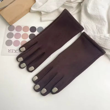 Mittens for Women with Touchscreen Fingertip, Embroidered Nail Polish Design – image 15