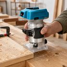 Router Tool for Woodworking, Cordless Wood Router with LED Light, Brushless Trim Router for Cabinets and Crafts