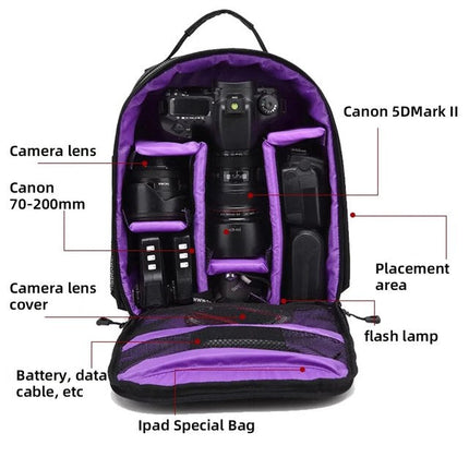 Waterproof Camera Backpack, Multiple Storage Compartments – image 5