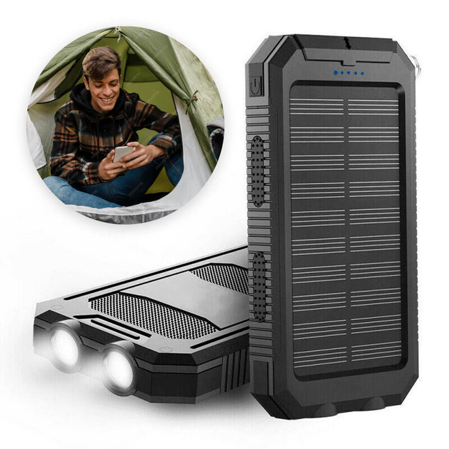 Portable Charger Solar Power Bank, Waterproof Battery Pack with Dual USB – image 5