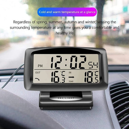 Car Thermometer Clock for Dashboard, Frost Alarm – image 4