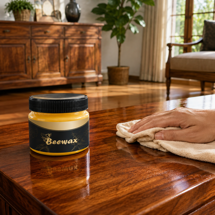 Wood furniture and floor polish, solid polish for timber furniture, doors and wood flooring, indoor use