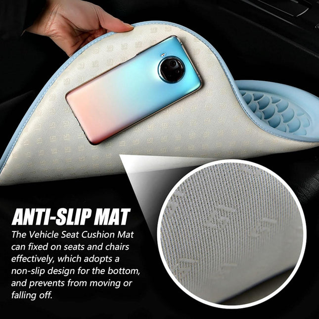 Car Seat Cushion, Cooling Gel Car Seat Cushion with Honeycomb Ventilation