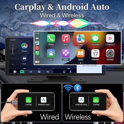 Car Stereo with Wireless CarPlay, Backup Camera Input