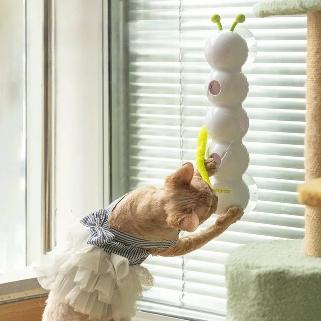 Interactive Cat Toys, Pop Up Cat Toy with Motion Activated Worm, Automatic Cat Toy for Hunting Play