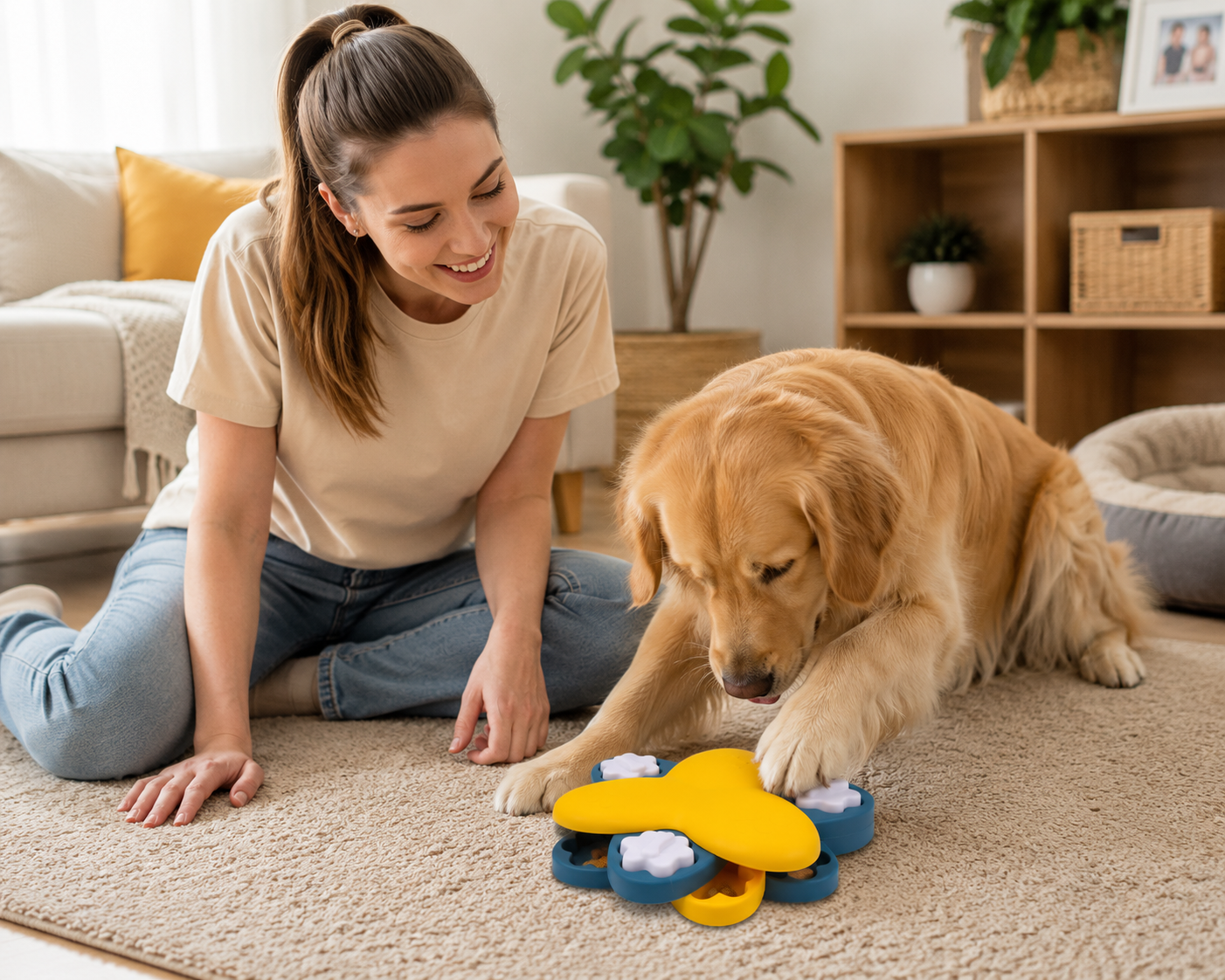 Tuzwa Interactive Dog Puzzle Feeder | IQ Training Treat Dispensing Toy for Mental Enrichment, Slow Feeding & Boredom ReliefTuzwa Interactive Dog Puzzle Feeder | IQ Training Treat Dispensing Toy for Mental Enrichment, Slow Feeding & Boredom Relief