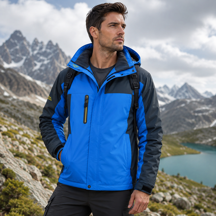 Mens Windbreaker Jacket for Hiking and Cycling, Big and Tall Jackets for Men M to 4XL, Windproof Outdoor Jacket